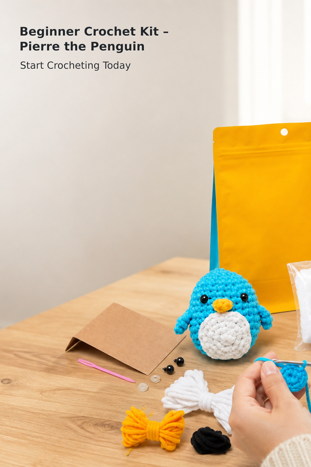 Pierre the Penguin Beginner Crochet Kit