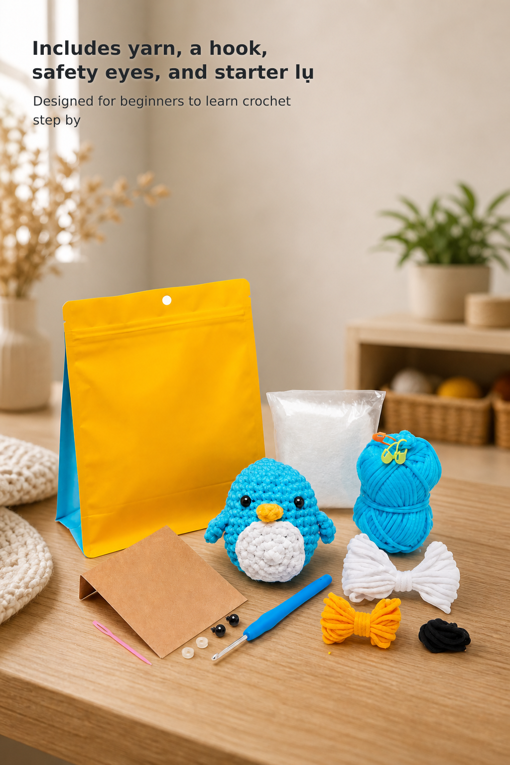 Pierre the Penguin Beginner Crochet Kit
