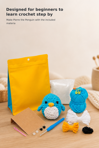 Pierre the Penguin Beginner Crochet Kit